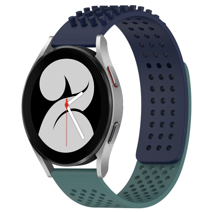 20mm atmungsaktives 3D-Punkte-Silikon-Uhrenarmband mit Löchern, für Samsung Galaxy Watch 4 44mm, für Samsung Galaxy Watch 4 40mm, für Samsung Galaxy Watch 4 Classic 46mm