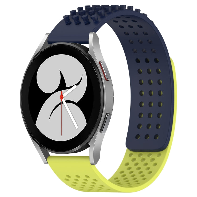 20mm atmungsaktives 3D-Punkte-Silikon-Uhrenarmband mit Löchern, für Samsung Galaxy Watch 4 44mm, für Samsung Galaxy Watch 4 40mm, für Samsung Galaxy Watch 4 Classic 46mm