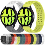 Atmungsaktives Silikonarmband mit 3D-Punkten und 20-mm-Löchern, passend für Samsung Galaxy Watch 4 Classic (42 mm), Samsung Galaxy Watch Active 2 (44 mm) und Samsung Galaxy Watch Active 2 (40 mm).