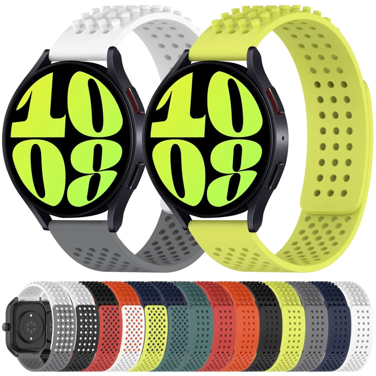 20mm atmungsaktives 3D-Punkte-Silikon-Uhrenarmband mit Löchern, für Samsung Galaxy Watch 5 44mm, für Samsung Galaxy Watch 5 Pro 45mm, für Samsung Galaxy Watch 5 40mm