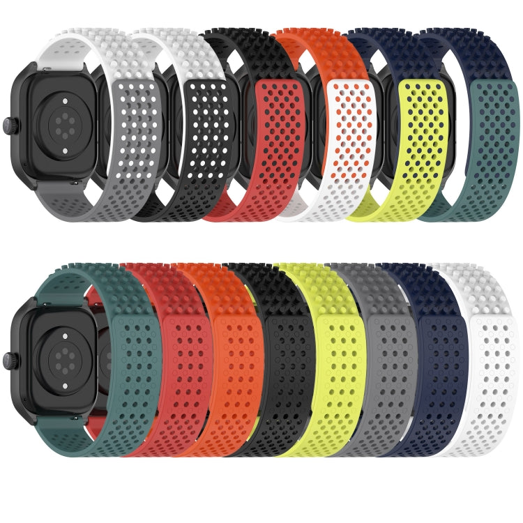 20mm atmungsaktives 3D-Punkte-Silikon-Uhrenarmband mit Löchern, für Samsung Galaxy Watch 6 Classic 43mm, für Samsung Galaxy Watch 5 Pro Golf Edition, für Samsung Galaxy Watch 5 Golf Edition