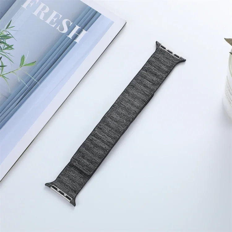 Magnetisches Denim-Armband für Apple Watch 6 (40 mm), Apple Watch 6 (44 mm), Apple Watch 5 (44 mm), Apple Watch 5 (40 mm), Apple Watch 4 (44 mm), Apple Watch 4 (40 mm), Apple Watch 3 (38 mm) und Apple Watch 3 (42 mm)