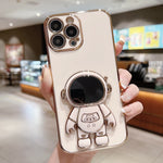 Galvanisierte Astronauten-Halterung Handyhülle, Für iPhone 17e / 16e, Für iPhone 17 Pro Max, Für iPhone 17 Pro, Für iPhone 17, Für iPhone Air, Für iPhone 16 Pro Max, Für iPhone 16 Pro, Für iPhone 16 Plus