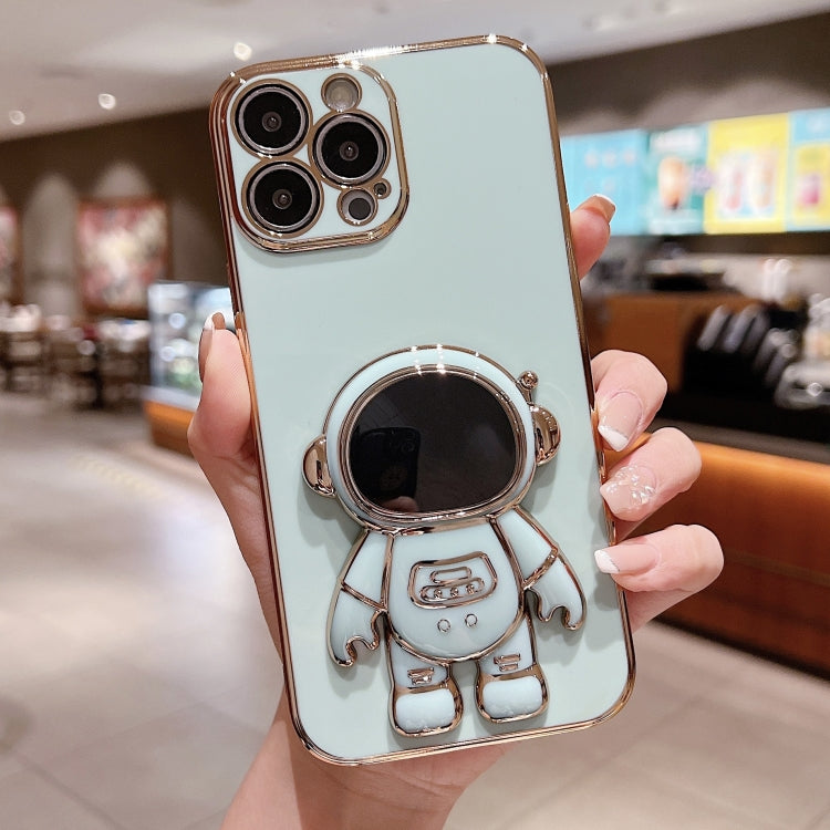 Galvanisierte Astronauten-Halterung Handyhülle, Für iPhone 17e / 16e, Für iPhone 17 Pro Max, Für iPhone 17 Pro, Für iPhone 17, Für iPhone Air, Für iPhone 16 Pro Max, Für iPhone 16 Pro, Für iPhone 16 Plus