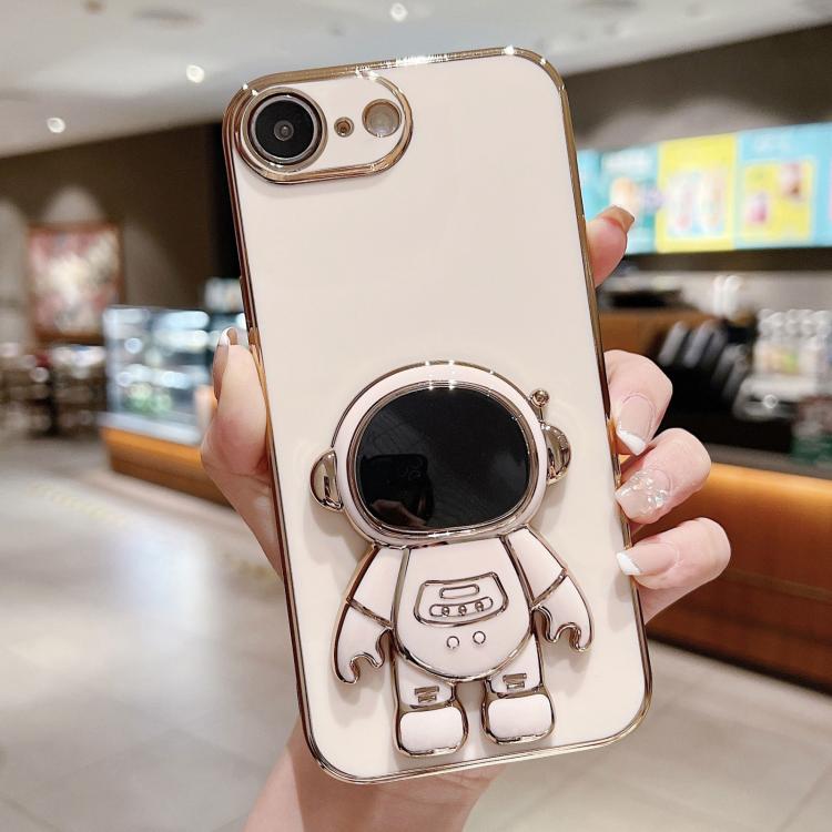 Galvanisierte Astronauten-Halterung Handyhülle, Für iPhone 17e / 16e, Für iPhone 17 Pro Max, Für iPhone 17 Pro, Für iPhone 17, Für iPhone Air, Für iPhone 16 Pro Max, Für iPhone 16 Pro, Für iPhone 16 Plus
