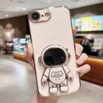 Galvanisierte Astronauten-Halterung Handyhülle, Für iPhone 17e / 16e, Für iPhone 17 Pro Max, Für iPhone 17 Pro, Für iPhone 17, Für iPhone Air, Für iPhone 16 Pro Max, Für iPhone 16 Pro, Für iPhone 16 Plus