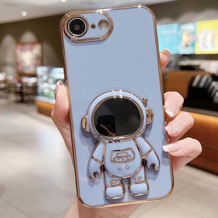 Galvanisierte Astronauten-Halterung Handyhülle, Für iPhone 17e / 16e, Für iPhone 17 Pro Max, Für iPhone 17 Pro, Für iPhone 17, Für iPhone Air, Für iPhone 16 Pro Max, Für iPhone 16 Pro, Für iPhone 16 Plus