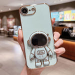 Galvanisierte Astronauten-Halterung Handyhülle, Für iPhone 17e / 16e, Für iPhone 17 Pro Max, Für iPhone 17 Pro, Für iPhone 17, Für iPhone Air, Für iPhone 16 Pro Max, Für iPhone 16 Pro, Für iPhone 16 Plus