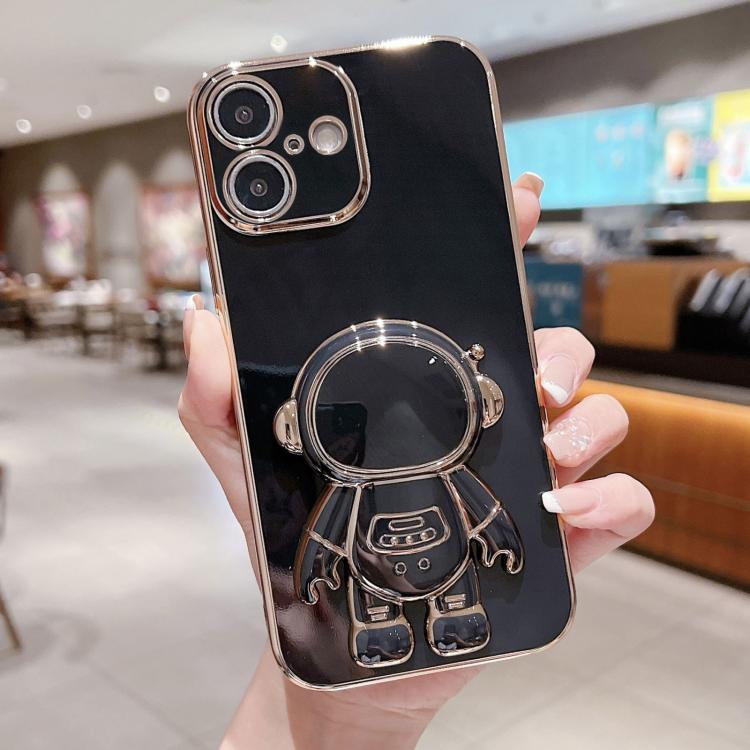 Galvanisierte Astronauten-Halterung Handyhülle, Für iPhone 17e / 16e, Für iPhone 17 Pro Max, Für iPhone 17 Pro, Für iPhone 17, Für iPhone Air, Für iPhone 16 Pro Max, Für iPhone 16 Pro, Für iPhone 16 Plus