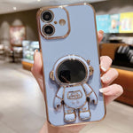 Galvanisierte Astronauten-Halterung Handyhülle, Für iPhone 17e / 16e, Für iPhone 17 Pro Max, Für iPhone 17 Pro, Für iPhone 17, Für iPhone Air, Für iPhone 16 Pro Max, Für iPhone 16 Pro, Für iPhone 16 Plus
