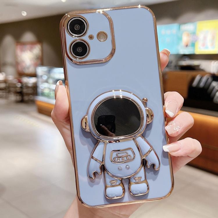 Galvanisierte Astronauten-Halterung Handyhülle, Für iPhone 17e / 16e, Für iPhone 17 Pro Max, Für iPhone 17 Pro, Für iPhone 17, Für iPhone Air, Für iPhone 16 Pro Max, Für iPhone 16 Pro, Für iPhone 16 Plus