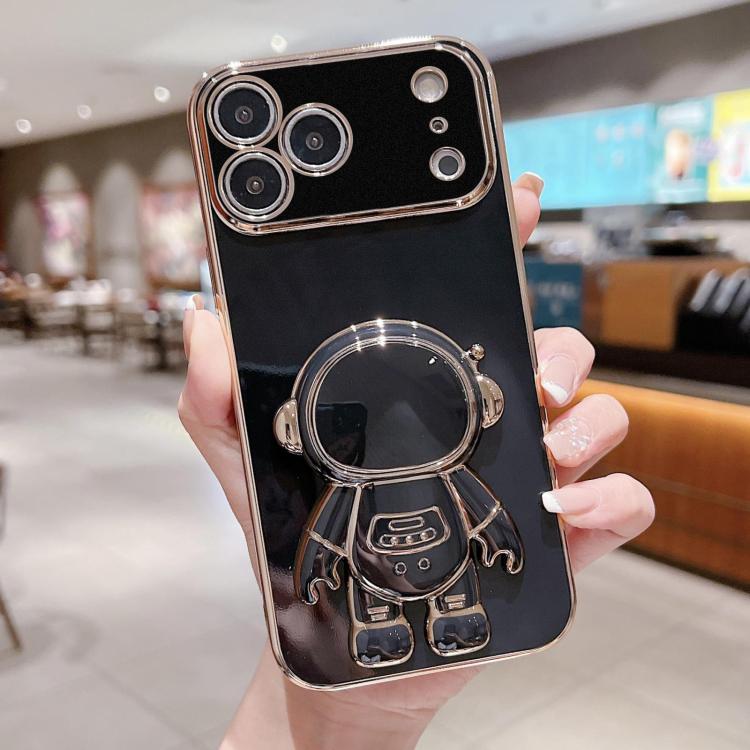 Galvanisierte Astronauten-Halterung Handyhülle, Für iPhone 17e / 16e, Für iPhone 17 Pro Max, Für iPhone 17 Pro, Für iPhone 17, Für iPhone Air, Für iPhone 16 Pro Max, Für iPhone 16 Pro, Für iPhone 16 Plus