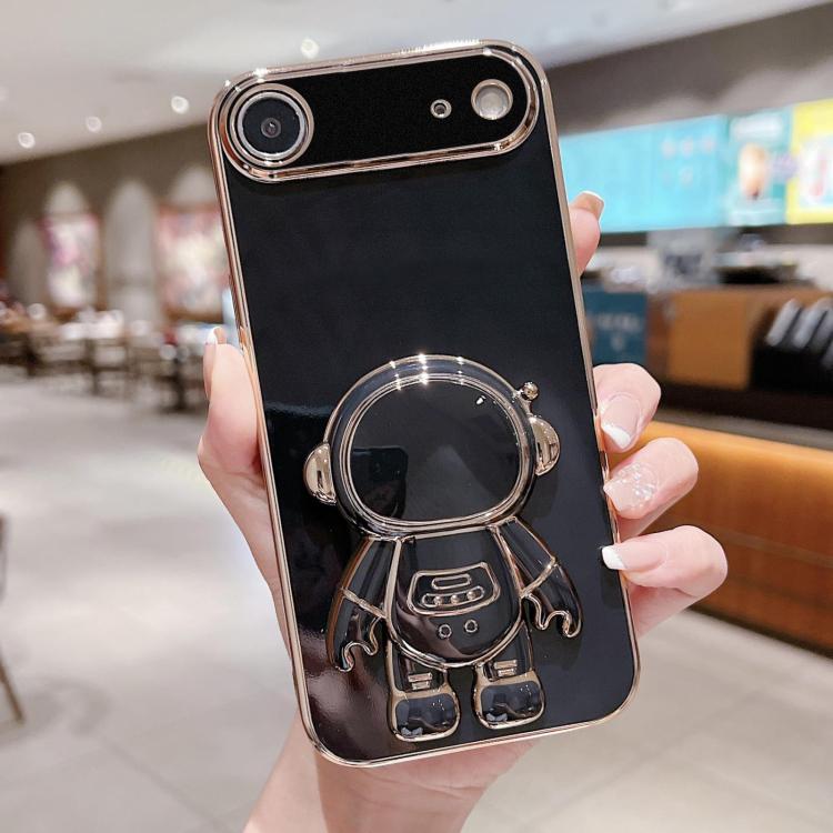 Galvanisierte Astronauten-Halterung Handyhülle, Für iPhone 17e / 16e, Für iPhone 17 Pro Max, Für iPhone 17 Pro, Für iPhone 17, Für iPhone Air, Für iPhone 16 Pro Max, Für iPhone 16 Pro, Für iPhone 16 Plus