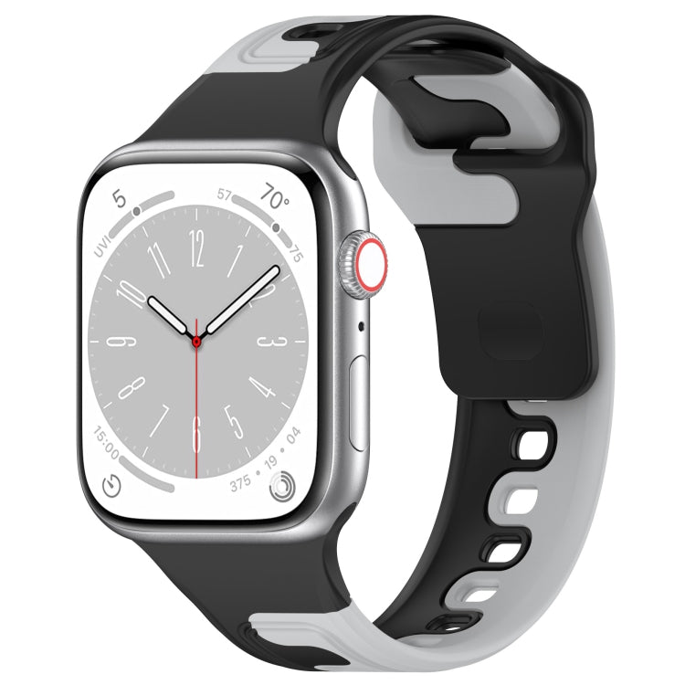Double Color Silicone Watch Band, For Apple Watch 5 44mm, For Apple Watch 5 40mm, For Apple Watch 4 44mm, For Apple Watch 4 40mm