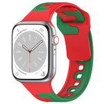 Double Color Silicone Watch Band, For Apple Watch 5 44mm, For Apple Watch 5 40mm, For Apple Watch 4 44mm, For Apple Watch 4 40mm