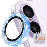 ENKAY Hat-Prince Glitter Rear Lens Aluminium Alloy Tempered Glass Film, For iPhone 17 Pro / 17 Pro Max, For iPhone 17, For iPhone Air, For iPhone 15 Pro / 15 Pro Max, For iPhone 15 / 15 Plus