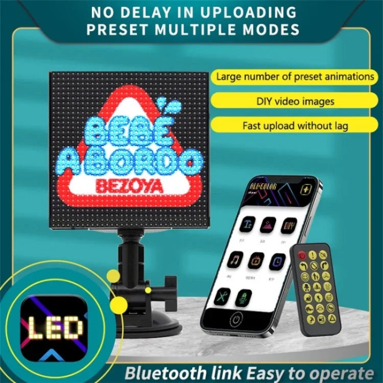 P64L Auto-Heckscheiben-Lauftext LED-Matrix-Panel DIY Textmuster Ausdrucksbildschirm, P64L