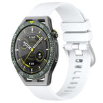 Liquid Glossy Silver Buckle Silicone Watch Band, For Huawei Watch GT3 SE 22mm, For Huawei Watch GT3 Pro 46mm 22mm, For Huawei Watch GT3 Pro 43mm 20mm, For Huawei Watch GT3 46mm 22mm