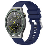 Liquid Glossy Silver Buckle Silicone Watch Band, For Huawei Watch GT3 SE 22mm, For Huawei Watch GT3 Pro 46mm 22mm, For Huawei Watch GT3 Pro 43mm 20mm, For Huawei Watch GT3 46mm 22mm