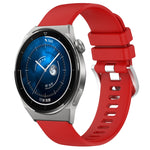 Liquid Glossy Silver Buckle Silicone Watch Band, For Huawei Watch GT3 SE 22mm, For Huawei Watch GT3 Pro 46mm 22mm, For Huawei Watch GT3 Pro 43mm 20mm, For Huawei Watch GT3 46mm 22mm