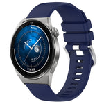 Liquid Glossy Silver Buckle Silicone Watch Band, For Huawei Watch GT3 SE 22mm, For Huawei Watch GT3 Pro 46mm 22mm, For Huawei Watch GT3 Pro 43mm 20mm, For Huawei Watch GT3 46mm 22mm