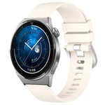 Liquid Glossy Silver Buckle Silicone Watch Band, For Huawei Watch GT3 SE 22mm, For Huawei Watch GT3 Pro 46mm 22mm, For Huawei Watch GT3 Pro 43mm 20mm, For Huawei Watch GT3 46mm 22mm