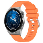 Liquid Glossy Silver Buckle Silicone Watch Band, For Huawei Watch GT3 SE 22mm, For Huawei Watch GT3 Pro 46mm 22mm, For Huawei Watch GT3 Pro 43mm 20mm, For Huawei Watch GT3 46mm 22mm