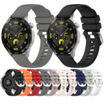 Liquid Glossy Silver Buckle Silicone Watch Band, For Huawei Watch GT3 42mm 20mm, For Huawei Watch 3 22mm, For Huawei Watch GT2 Pro 22mm, For Huawei Watch GT2 46mm 22mm