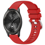 Liquid Glossy Silver Buckle Silicone Watch Band, For Garmin Active5, For Garmin VivoMove Trend, For Garmin Venu SQ2, For Garmin Venu / Venu SQ