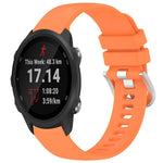 Liquid Glossy Silver Buckle Silicone Watch Band, For Garmin Forerunner245 / 245 Music, For Garmin VivoMove Style / Vivomove, For Garmin Vivomove HR Sport, For Garmin Vivoactive 5