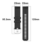 Liquid Glossy Silver Buckle Silicone Watch Band, For Garmin Forerunner245 / 245 Music, For Garmin VivoMove Style / Vivomove, For Garmin Vivomove HR Sport, For Garmin Vivoactive 5