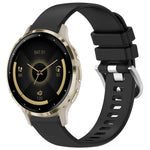 Liquid Glossy Silver Buckle Silicone Watch Band, For Garmin Venu 3S, For Garmin Forerunner 265S, For Garmin Forerunner 255S Music / 255S, For Garmin Venu 2S