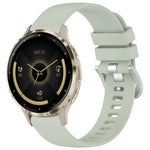 Liquid Glossy Silver Buckle Silicone Watch Band, For Garmin Venu 3S, For Garmin Forerunner 265S, For Garmin Forerunner 255S Music / 255S, For Garmin Venu 2S