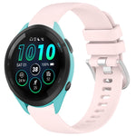 Liquid Glossy Silver Buckle Silicone Watch Band, For Garmin Venu 3S, For Garmin Forerunner 265S, For Garmin Forerunner 255S Music / 255S, For Garmin Venu 2S