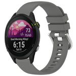 Liquid Glossy Silver Buckle Silicone Watch Band, For Garmin Venu 3S, For Garmin Forerunner 265S, For Garmin Forerunner 255S Music / 255S, For Garmin Venu 2S
