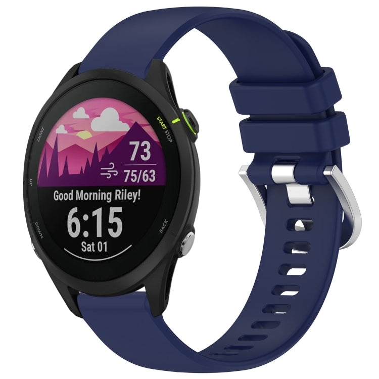 Liquid Glossy Silver Buckle Silicone Watch Band, For Garmin Venu 3S, For Garmin Forerunner 265S, For Garmin Forerunner 255S Music / 255S, For Garmin Venu 2S