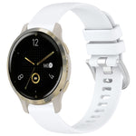 Liquid Glossy Silver Buckle Silicone Watch Band, For Garmin Venu 3S, For Garmin Forerunner 265S, For Garmin Forerunner 255S Music / 255S, For Garmin Venu 2S
