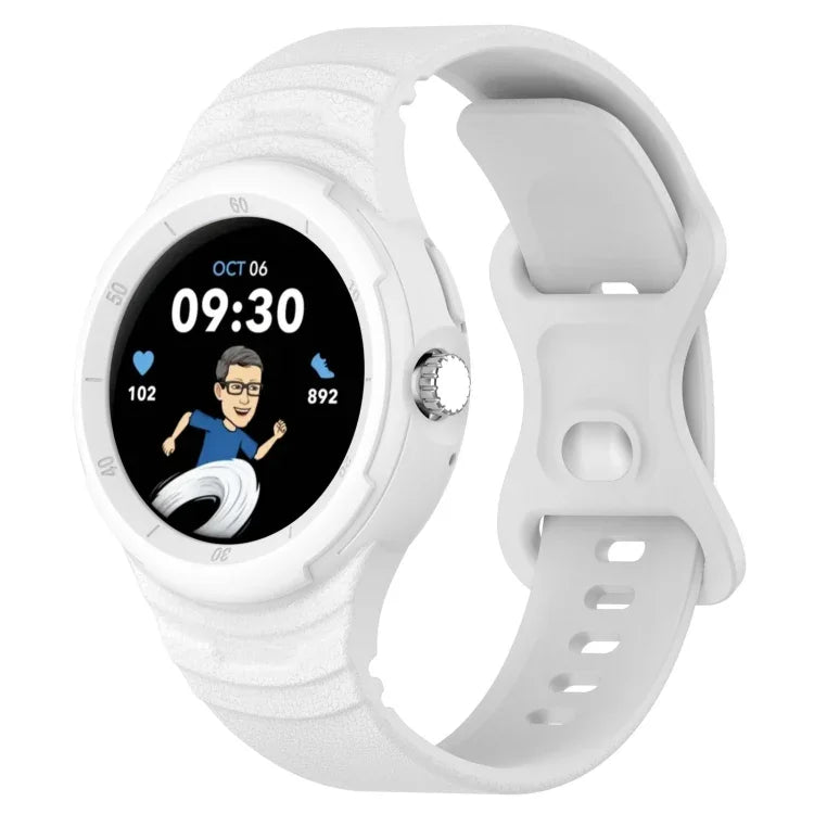 Integriertes Silikonarmband in Lederoptik für Google Pixel Watch 2