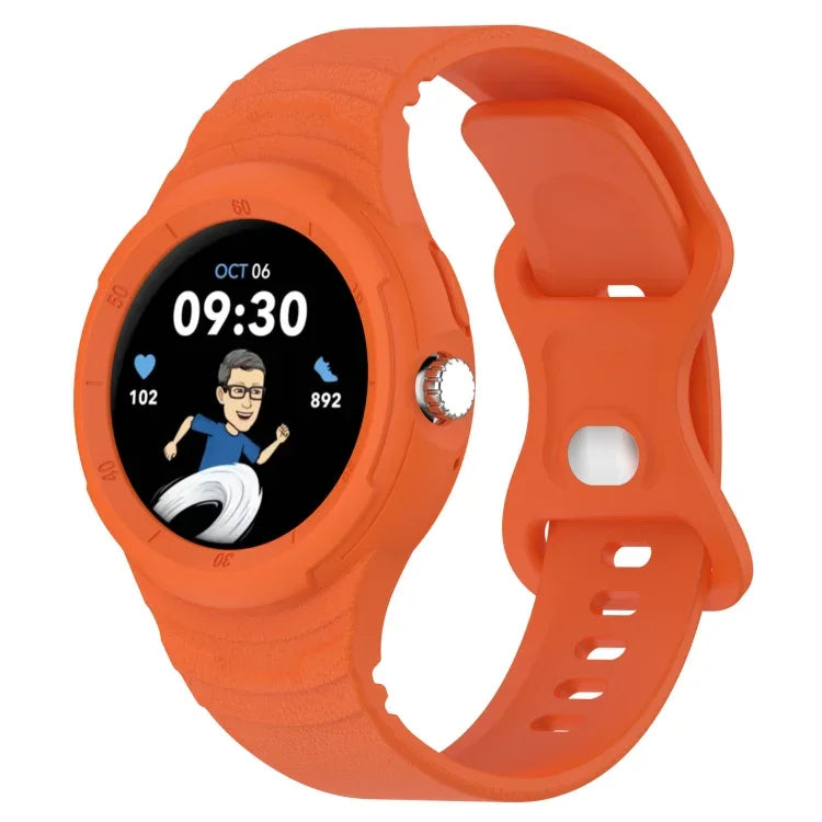 Integriertes Silikonarmband in Lederoptik für Google Pixel Watch 2