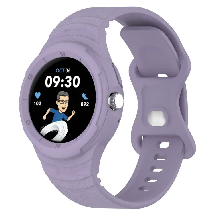 Integriertes Silikonarmband in Lederoptik für Google Pixel Watch 2