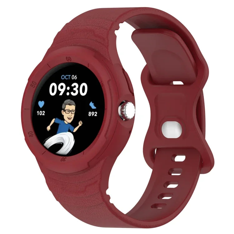 Integriertes Silikonarmband in Lederoptik für Google Pixel Watch 2