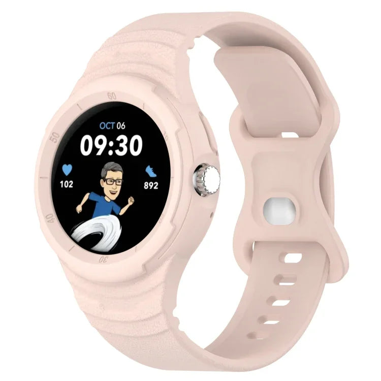 Integriertes Silikonarmband in Lederoptik für Google Pixel Watch 2