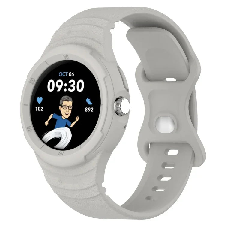 Integriertes Silikonarmband in Lederoptik für Google Pixel Watch 2