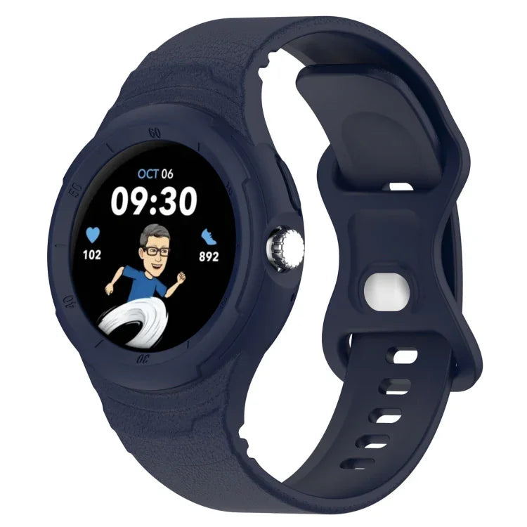 Integriertes Silikonarmband in Lederoptik für Google Pixel Watch 2