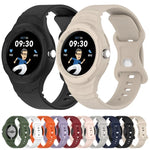 Integriertes Silikonarmband in Lederoptik für Google Pixel Watch 2