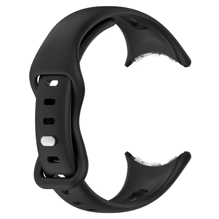Schmale Silikon-Uhrenarmbänder mit Schmetterlingsverschluss für Google Pixel Watch 4 / 3 / 2 / 1 (41 mm)