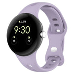 Schmale Silikon-Uhrenarmbänder mit Schmetterlingsverschluss für Google Pixel Watch 4 / 3 / 2 / 1 (41 mm)