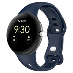 Schmale Silikon-Uhrenarmbänder mit Schmetterlingsverschluss für Google Pixel Watch 4 / 3 / 2 / 1 (41 mm)
