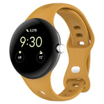 Schmale Silikon-Uhrenarmbänder mit Schmetterlingsverschluss für Google Pixel Watch 4 / 3 / 2 / 1 (41 mm)