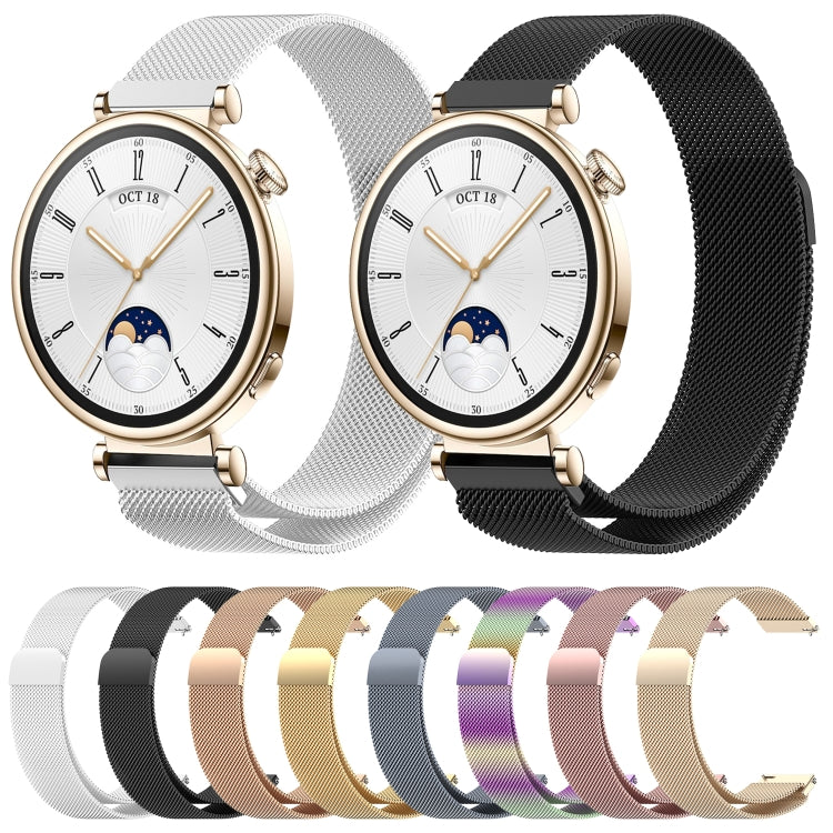 Milan Magnetic Steel Mesh Watch Band, For Huawei Watch GT4 46mm, For Huawei Watch GT4 41mm